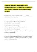 STRAIGHTERLINE MICROBIOLOGY COMPREHENSIVE EXAM 2026 COMPLETE QUESTIONS AND SOLUTIONS ALREADY PASSED
