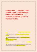  Crossfit Level 1 Certificate Exam&vert; Verified Expert Exam Questions with 100&percnt; Correct Clear Answers&vert;All Graded A&plus;&vert;Latest Premium Update&period;