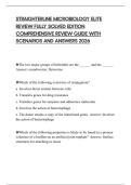 STRAIGHTERLINE MICROBIOLOGY ELITE REVIEW FULLY SOLVED EDITION COMPREHENSIVE REVIEW GUIDE WITH SCENARIOS AND ANSWERS 2026