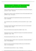 Assignment&colon; History of Nursing Test Questions and Correct Answers&period;