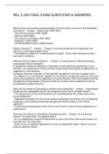 REL C 225 FINAL EXAM QUESTIONS & ANSWERS
