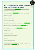 NJ Jurisprudence Exam Questions  with 100&percnt; Correct Answers