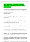 HIST 405 UNH - Final Exam Review Questions and Actual Answers 2025-2026 Edition&period;