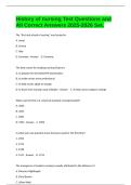 History of nursing Test Questions and All Correct Answers 2025-2026 Set&period;