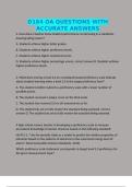 D184 OA QUESTIONS WITH ACCURATE ANSWERS