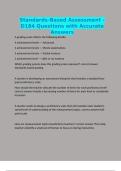 Standards-Based Assessment - D184 Questions with Accurate Answers