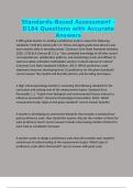 Standards-Based Assessment - D184 Questions with Accurate Answers