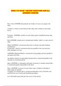 MARA 416 EXAM 1 REVIEW QUESTIONS AND ALL ANSWERS VERIFIED