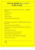 NUR 242 MEDICAL SURG EXAM QUESTIONS AND ANSWERS 2025