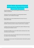 D184 WGU Standard-Based Assessment Questions with Accurate Answers