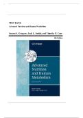   Test Bank for Advanced Nutrition and Human Metabolism 8th Edition Gropper &sol; All Chapters 1-14 &sol; Full Complete 2025