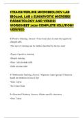 STRAIGHTERLINE MICROBIOLOGY LAB BIO250L LAB 5 EUKARYOTIC MICROBES PARASITOLOGY AND VIRUSES WORKSHEET 2026 COMPLETE SOLUTIONS VERIFIED