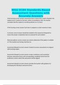 WGU D184 Standards-Based Assessment Questions with Accurate Answers
