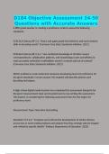 D184 Objective Assessment 24-50 Questions with Accurate Answers
