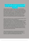 Standards-Based Assessment - D184 Questions with Accurate Answers