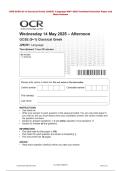 OCR GCSE &lpar;9&ndash;1&rpar; Classical Greek J292&sol;01 Language MAY 2025 Combined Question Paper and  Mark Scheme 