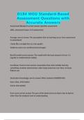 D184 WGU Standard-Based Assessment Questions with Accurate Answers