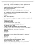 SOCI 1101 TEST 1 UGA QUESTIONS & ANSWERS
