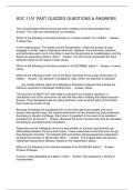 SOC 1101 PAST QUIZZES QUESTIONS & ANSWERS