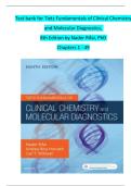 Test bank for Tietz Fundamentals of Clinical Chemistry  and Molecular Diagnostics&comma;  8th Edition by Nader Rifai&comma; PhD Chapters 1 - 49