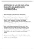 SUPERIOR 303 NC LAW AND RULES ACTUAL EXAM PAPER 2026 QUESTIONS WITH ANSWERS GRADED A&plus;