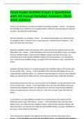 Final Exam-SimNet Exam 3 Questions with All Actual Detailed Answers 2025-2026 Edition&period;