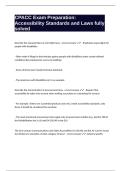 CPACC Exam Preparation&colon; Accessibility Standards and Laws fully solved