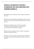 SURGICAL TECHNOLOGY CHAPTER 7 EXAMINATION TEST 2026 QUESTIONS WITH ANSWERS GRADED A&plus;