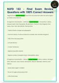 NUFD 153 - Final Exam Review  Questions with 100&percnt; Correct Answers