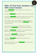NUFD 153 Final Exam Questions with  100&percnt; Correct Answers