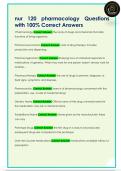 nur 120 pharmacology Questions  with 100&percnt; Correct Answers 