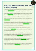 NUR 120&colon; Final Questions with 100&percnt;  Correct Answers 