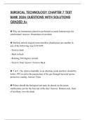 SURGICAL TECHNOLOGY CHAPTER 7 TEST BANK 2026 QUESTIONS WITH SOLUTIONS GRADED A&plus;