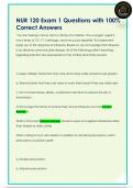 NUR 120 Exam 1 Questions with 100&percnt;  Correct Answers