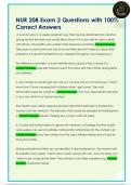 NUR 208 Exam 2 Questions with 100&percnt;  Correct Answers