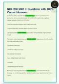 NUR 208 UNIT 3 Questions with 100&percnt;  Correct Answers 