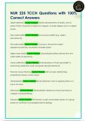 NUR 225 TCCH Questions with 100&percnt;  Correct Answers