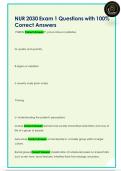NUR 2030 Exam 1 Questions with 100&percnt;  Correct Answers