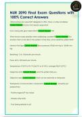 NUR 2090 Final Exam Questions with  100&percnt; Correct Answers