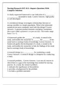 Nursing Research 4325 ALL chapters Questions With Complete Solutions&period;