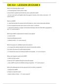 CM 214 - LESSON 28 EXAM 4 questions and 100&percnt; correct  answers