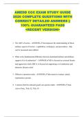 AMEDD CCC EXAM STUDY GUIDE  2026 COMPLETE QUESTIONS WITH  CORRECT DETAILED ANSWERS &vert;&vert;  100&percnt; GUARANTEED PASS  <RECENT VERSION> 