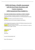 NURS 640 &ndash; Exam 2 Health Assessment &ndash; Revised Exam Questions and Correct Answers &lpar;Comprehensive Study Material&rpar;