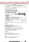 Pearson Edexcel Level 3 GCE History Advanced PAPER 3&colon; Themes in breadth with aspects  in depth Option 36&period;1&colon; Protest&comma; agitation and parliamentary reform in Britain&comma; c1780&ndash;1928  Option 36&period;2&colon; Ireland and the Union&comma; c1774&ndash;1923 2025 Combined Question Paper and