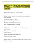 SWIFT RIVER PEDIATRICS ACTUAL EXAM PAPER 2026 QUESTIONS WITH VERIFIED ANSWERS