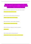 NHA Medical Assistant Practice Test 4 Questions and Answers &vert; Latest Version  &vert; 2025&sol;2026 &vert; Correct & Verified