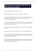 PHI 2010 Test &num;2 Study Guide &lpar;Part 1&rpar; well answered to pass