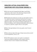 SWM DEQ ACTUAL EXAM PAPER 2026 QUESTIONS WITH SOLUTIONS GRADED A&plus;