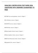 SWM DEQ CERTIFICATION TEST PAPER 2026 QUESTIONS WITH ANSWERS GUARANTEED TO PASS