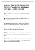 SWM DEQ COMPREHENSIVE EXAM PAPER TEST BANK FULL SOLUTION UPDATED 2026 WITH 100&percnt; CORRECT ANSWERS